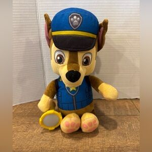 PAW Patrol Snuggle Up Chase 15" Plush With Flashlight and Sounds Tested WORKS